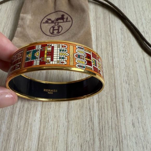 Hermes - Gold Enamel Multicolor Bracelet - Picture 5 of 8